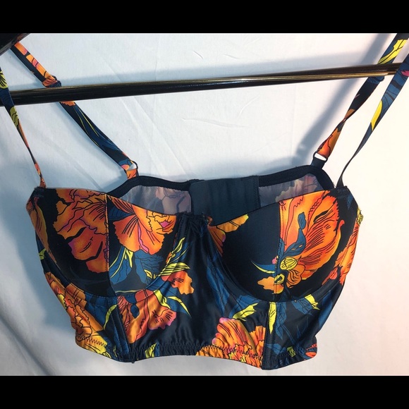 GapBodyLove Armor Bra/Bustier. Sz: 36a. FlowerPrnt - Picture 3 of 3